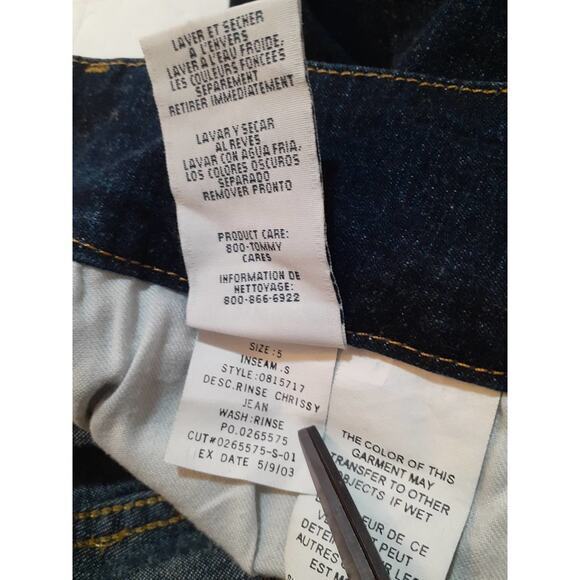 VINTAGE Y2K ‎ 2003 Tommy Hilfiger Jeans Wide Waist Band Bootcut Size 5/30 - Picture 8 of 9